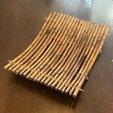 Vintage rattan fruit basket, 60s design