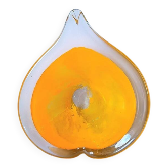 Heart-shaped bowl in blown Murano glass, 1970
