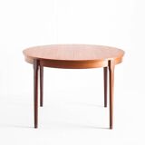 Vintage Scandinavian style table with central extension. Teak wood. France, 1960s