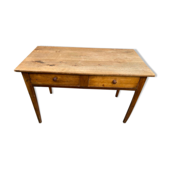 Solid wooden desk or table with 2 drawers 121x62cm