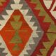 Red & Green Tribal Handmade Turkish Kilim Rug, 163x316Cm