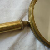 Art Deco era brass hand mirror
