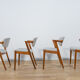 Mid Century Teak Model 42 Dining Chairs by Kai Kristiansen for Schou Andersen, 1960s, Set of 4