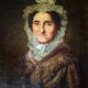 Antique Gold Framed Oil Painting of Portrait of a Lady in Bonnet