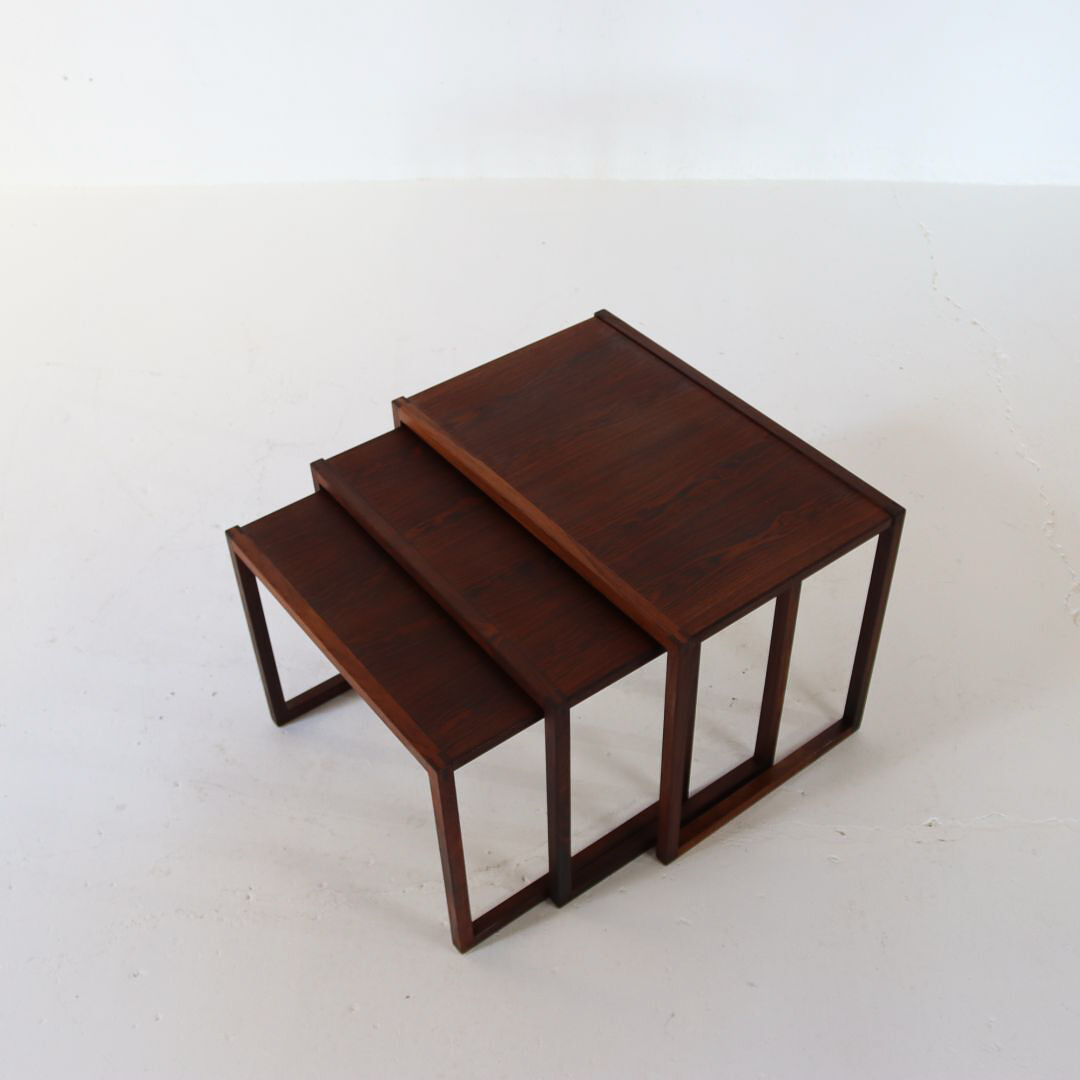 Kai Kristiansen Rosewood nesting tables for Vildbjerg Möbelfabrik