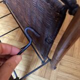 Magazine rack or log holder in wood and wicker