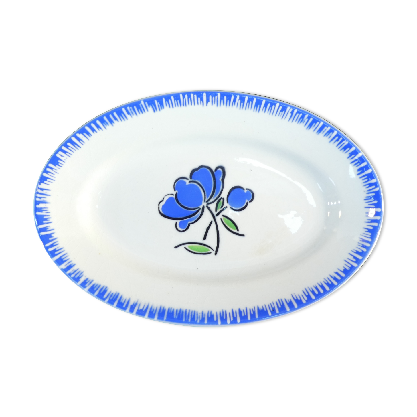 Ravines oval badonviller blue flower