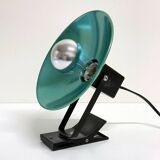 "LITA" Metal Wall Lamp Clamp Lamp with Green Reflector Vintage 70's