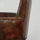 Characterful set of 6 cowhide dining chairs made of grained leather