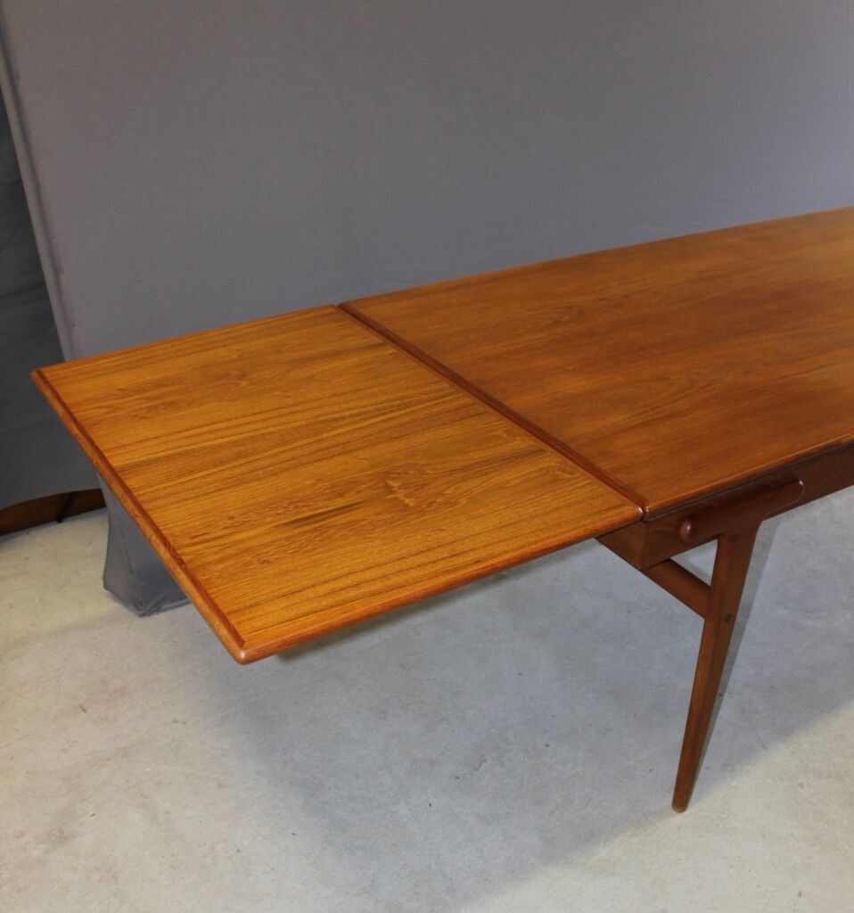 Danish Dining Room Table By Ejvind A. Johansson In Teak Around 1960