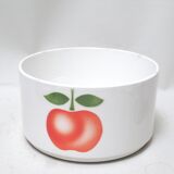 Eight Plates and Bowl with Apple Decoration 70s