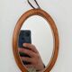 Mini antique walnut mirror from the 19th century.