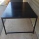 Table design industriel carrée extensible noire