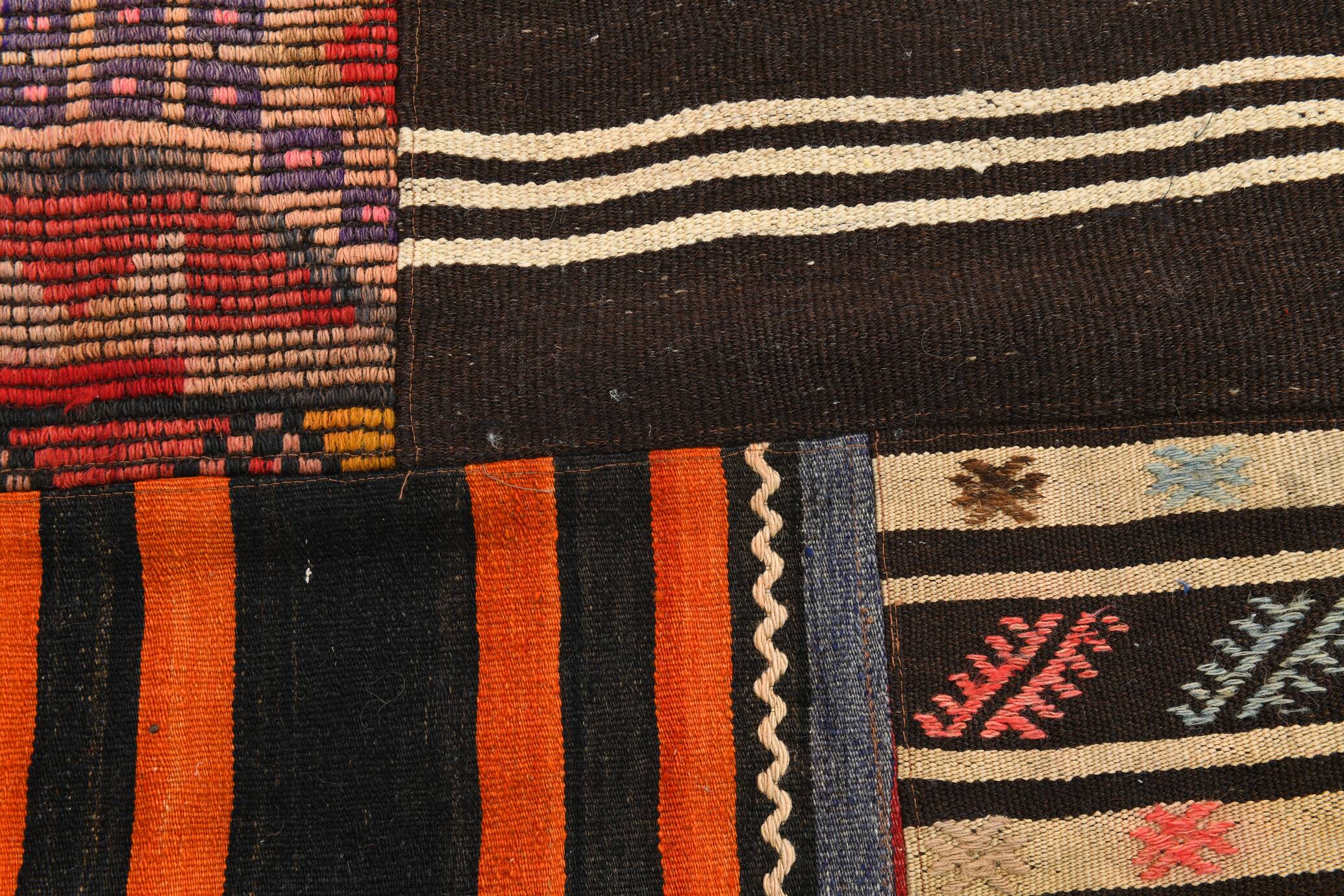 7x10 Multicolor Traditional Handmade Kilim Rug, 202x304Cm