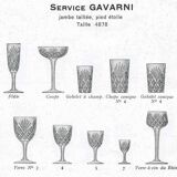 5 Saint-Louis “Gavarni” crystal champagne glasses, early 20th century