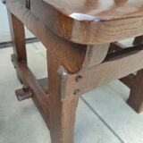 Set of 6 Brutalist Dining Chairs in Belgian Oak, 1965