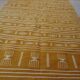 Yellow and white berber kilim in pure wool 122x215cm