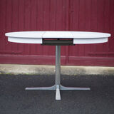 Round table formica white vintage 60/70