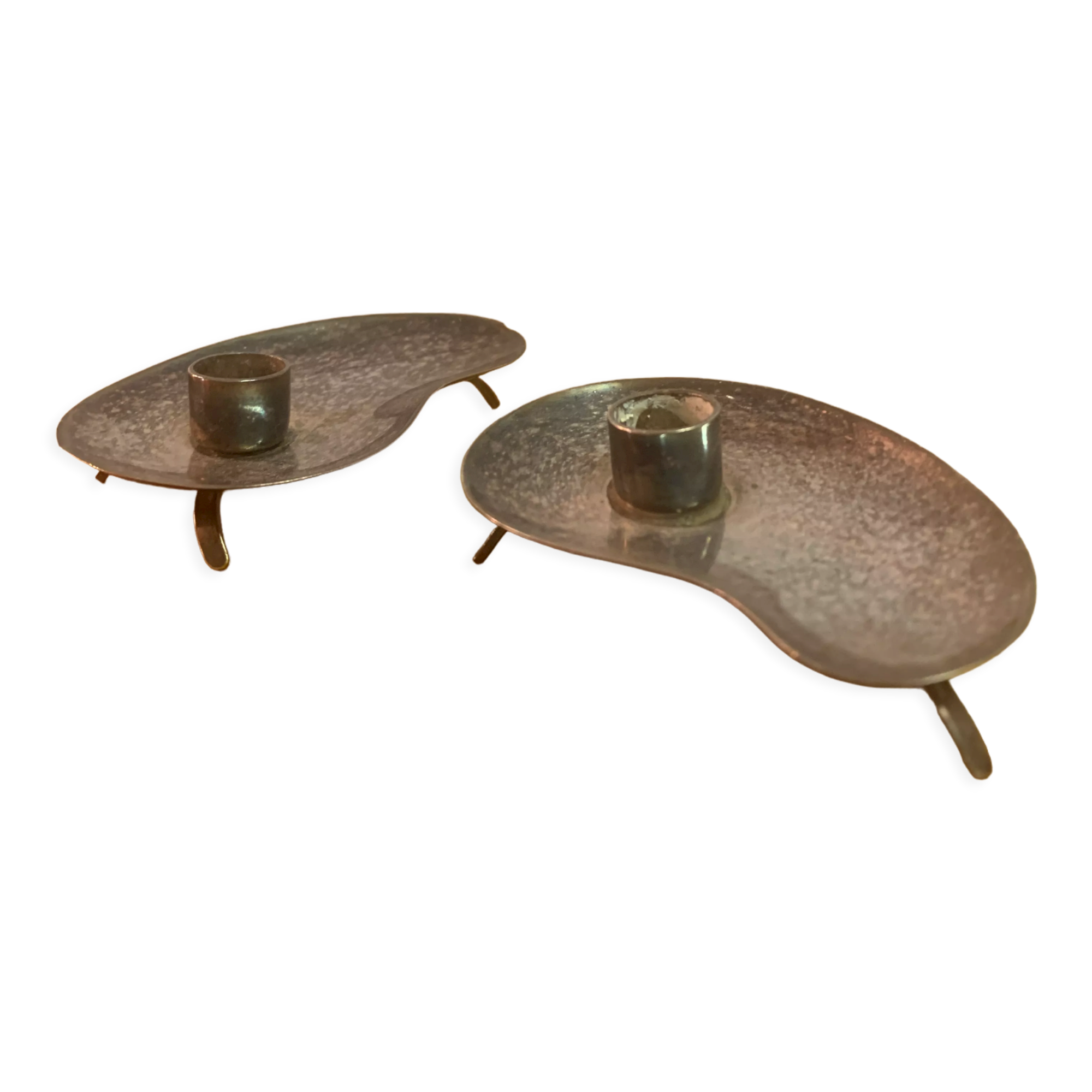 Pair of Danish candle holders 60s