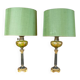 Vintage Pair of Table Lamps in a Classical Style with Decorative Bases and