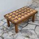 Vintage ceramic coffee table – Heraldic griffon decor – 1970