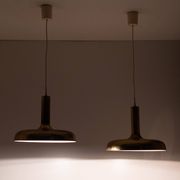 Set Solken Leuchten Brass ceiling lamps 1970s Germany