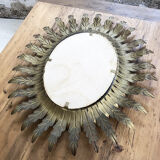 Golden mirror ancient flowery sun