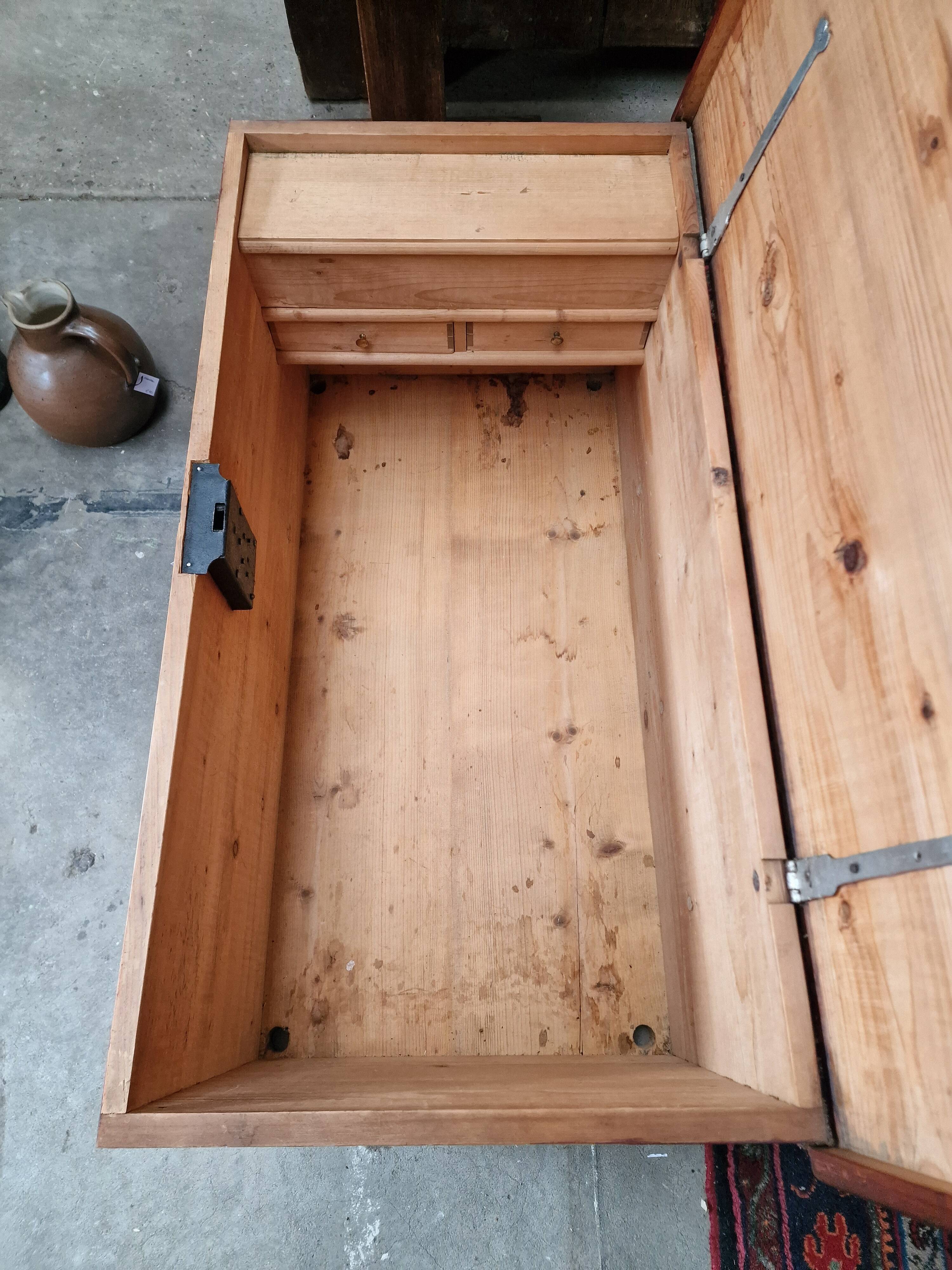 Swedish rustic farmhouse folk art blanket chest 1845