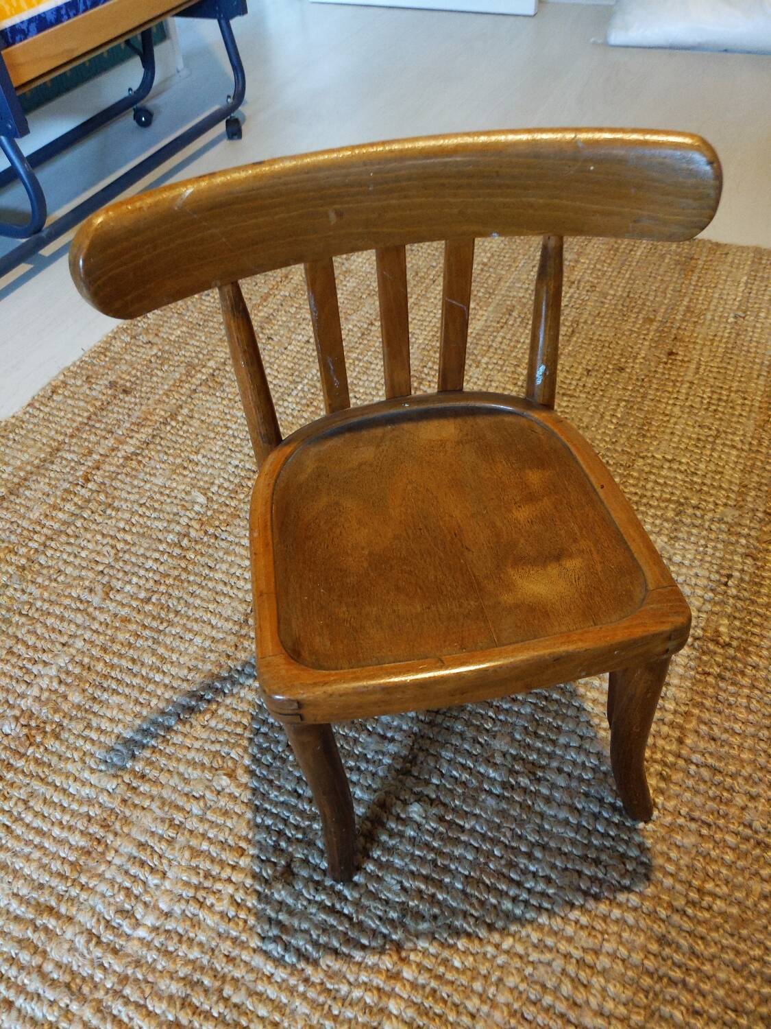 Baumann children's wooden chair signed