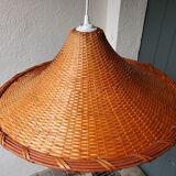 Rattan hanging lamp 1970