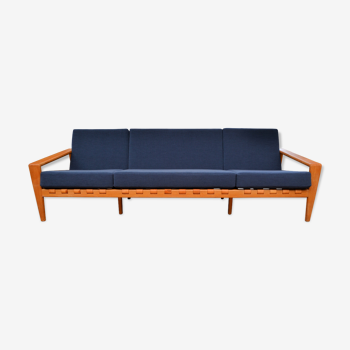 Vintage Swedish design Svante Skogh oak 3-seater sofa