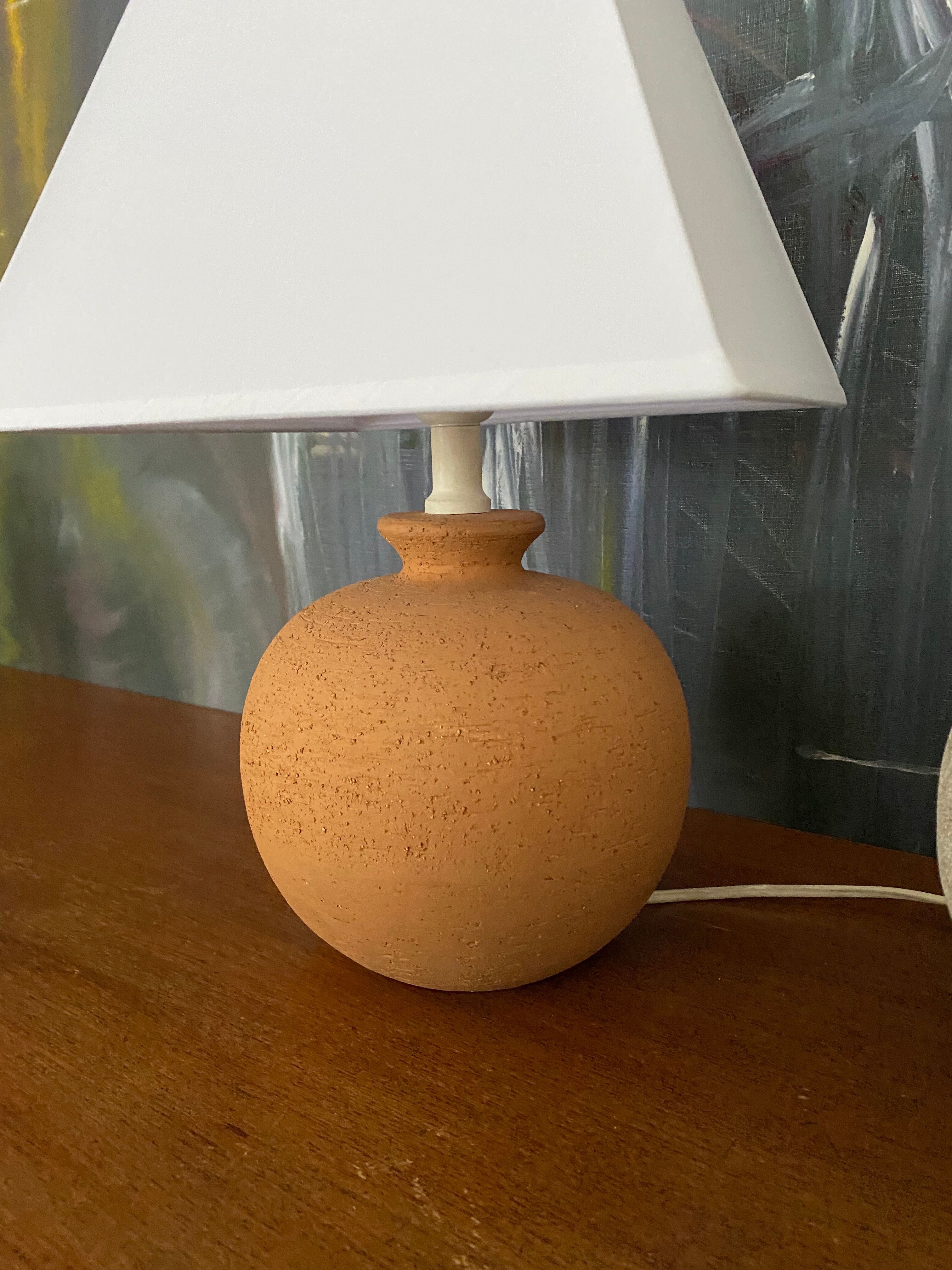 Vintage terracotta ball lamp