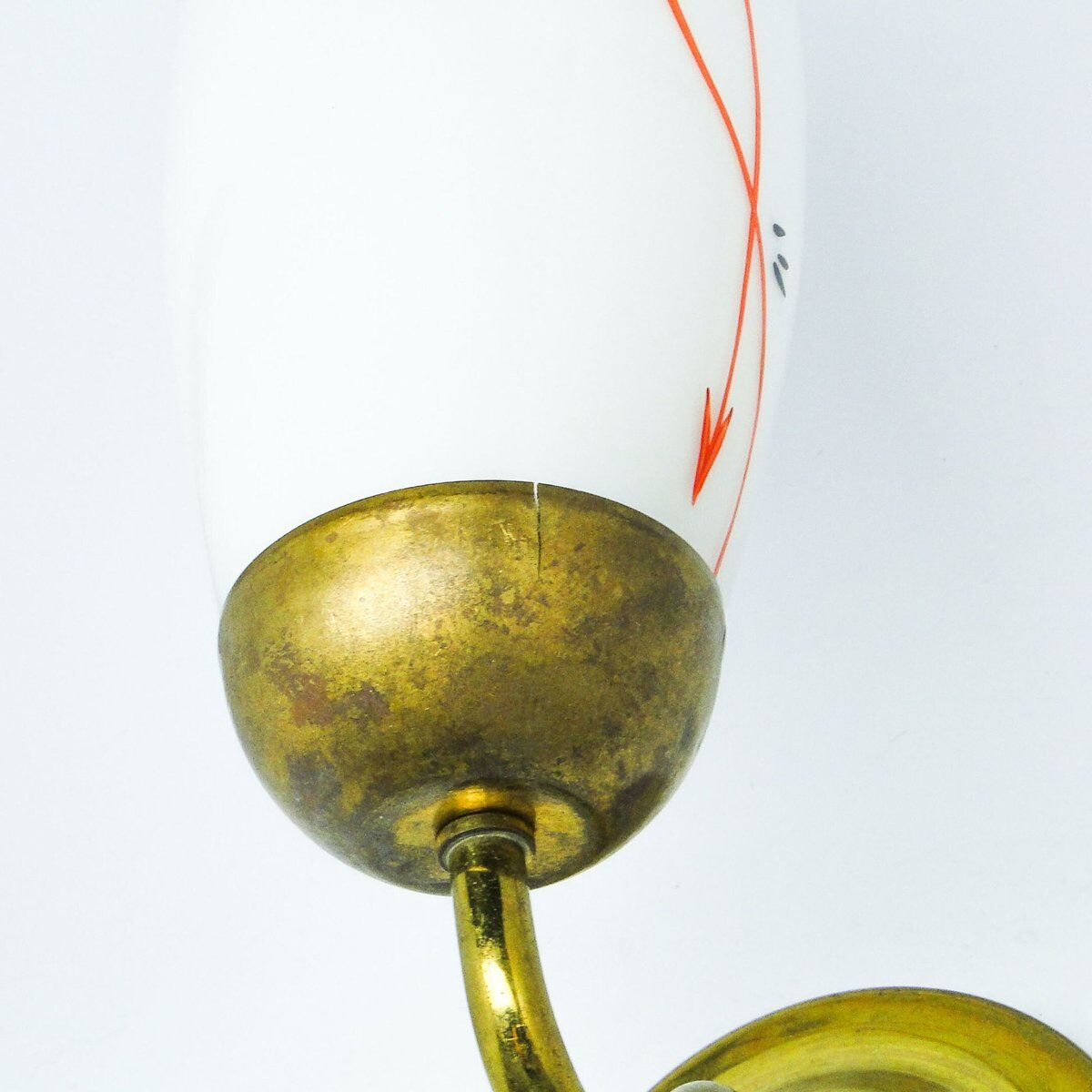 Glass wall lamp, Poland, 1950s