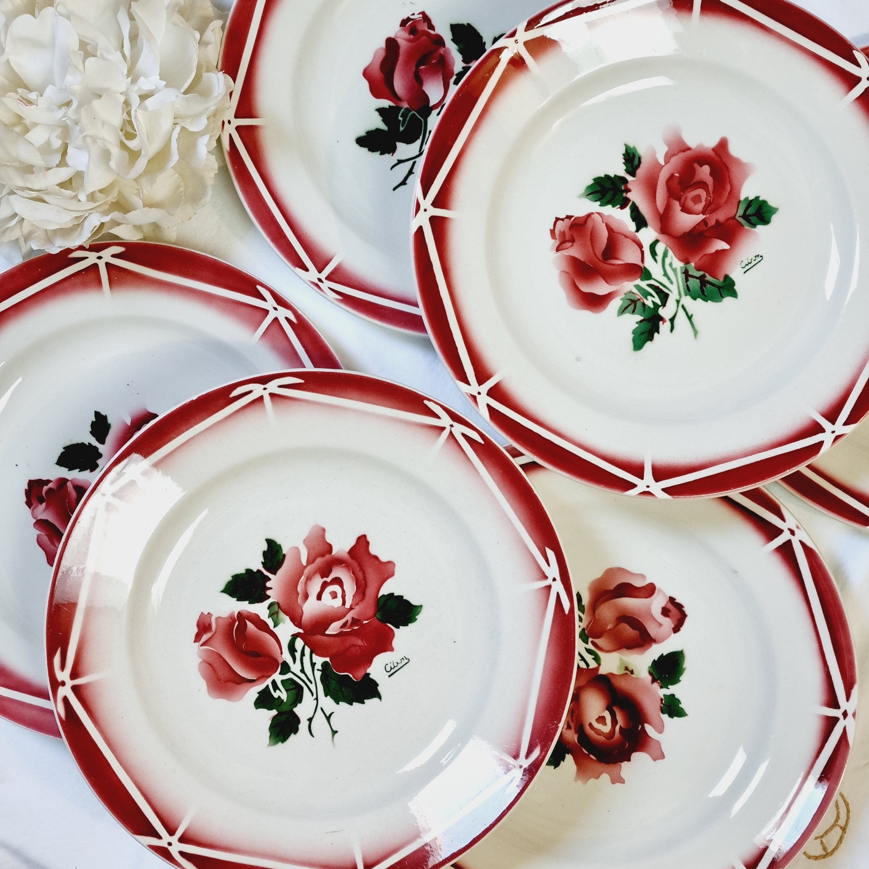 Flat plates Cibon Digoin and Sarreguemines