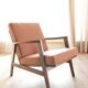 Vintage rust bronze armchair Scandinavian design 1960