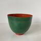 Set of ten vintage Burmese bowls made of lacquered bamboo wickerwork.