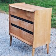 Vintage Gérard Guermonprez chest of drawers with 3 compass feet from the 50s