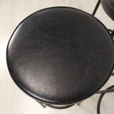 3 tabourets de bar noir vintage