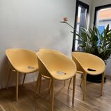 Series of 4 Soft Egg armchairs by Starck for Driade, Italy