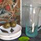 Six ceramic plates with matt enamel 50s