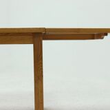 Scandinavian solid pine extendable dining table 1960s
