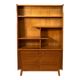 Bibliothèque/buffet vintage, noyer brillant, Bilea