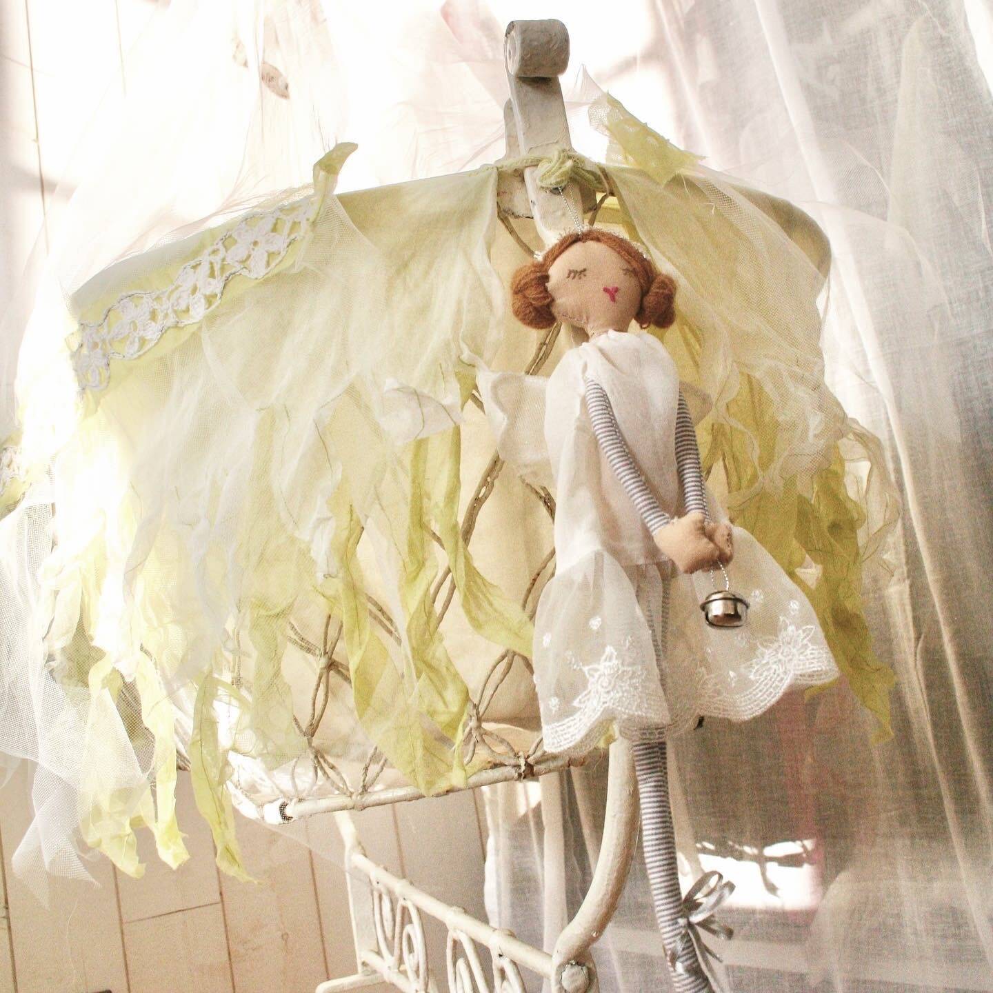 Antique wrought iron rocking chair