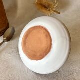 Glazed ceramic shell with painted floral decoration