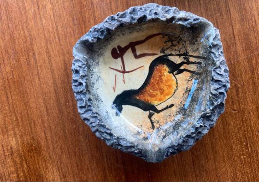 Pair of André Quiron ceramics, Vallauris, 1950