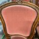 4 x Chaises Louis XV tissu + 2