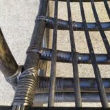 Rocking-chair en rotin noir