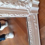 Fireplace mirror painted white 102x130cm