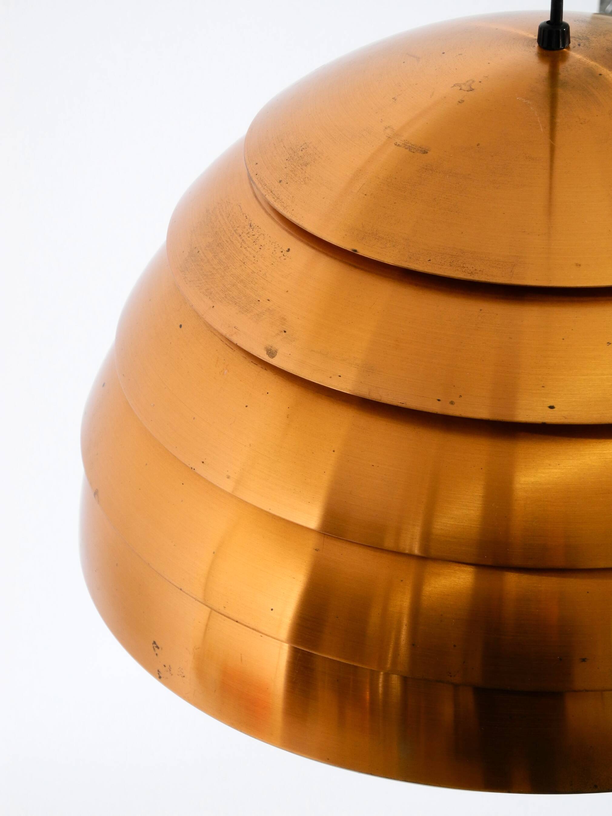 Original 1960s copper slat pendant lamp by Hans-Agne Jakobsson for Markaryd