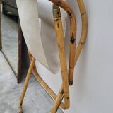 Vintage bamboo deck chair armchair 1950s Italy